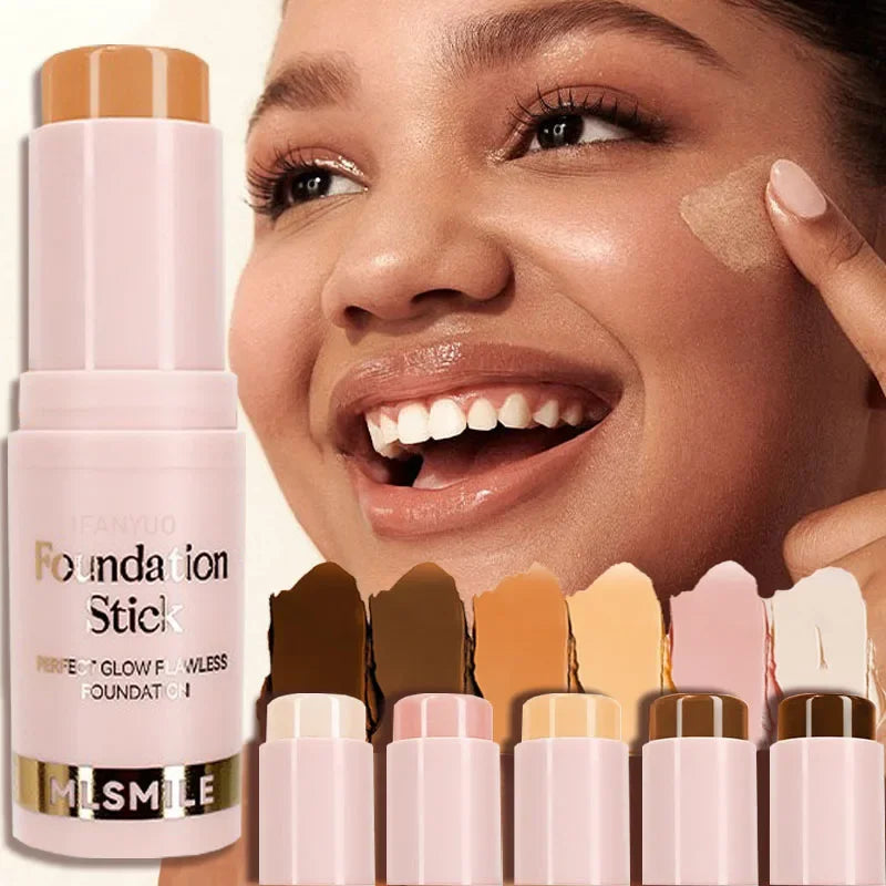 Matte Foundation Stick Oil Control Primer BB Cream Medium Coverage Light Bronzer Sculpt Face Outline Contour Brighten Concealer HIP
