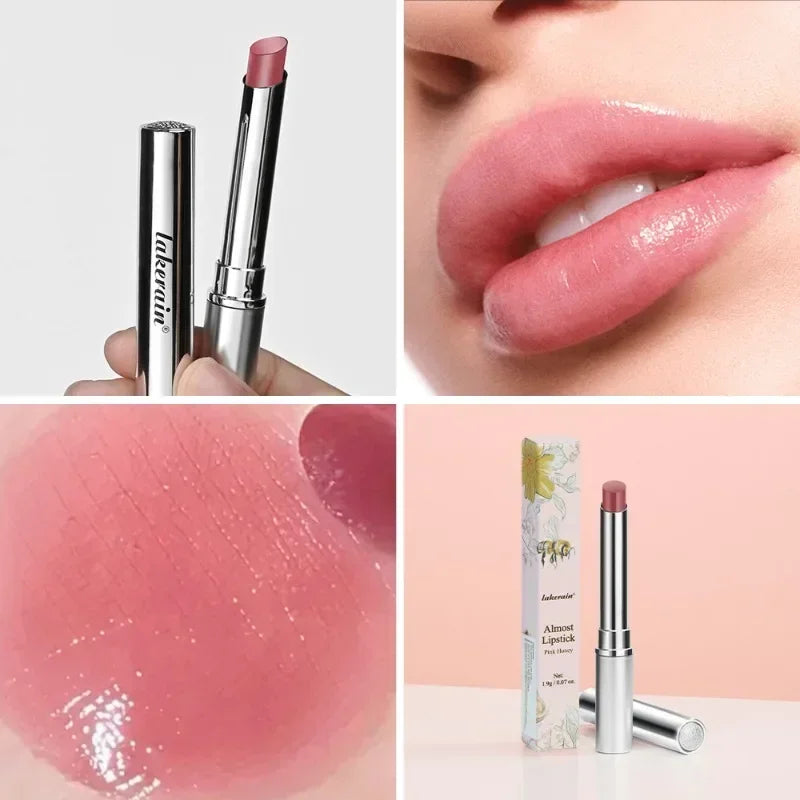 Vitamin E Pink Honey Lipstick Nourishing Moisturizing Tinted Lip Plumping Balm Smooth Enhancing Natural Color Lip Care Makeup HIP