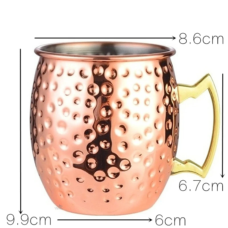 550ml Hammered Copper Moscow Mule Mug – Beer & Cocktail Cup Cocktail Beer Mug HIP