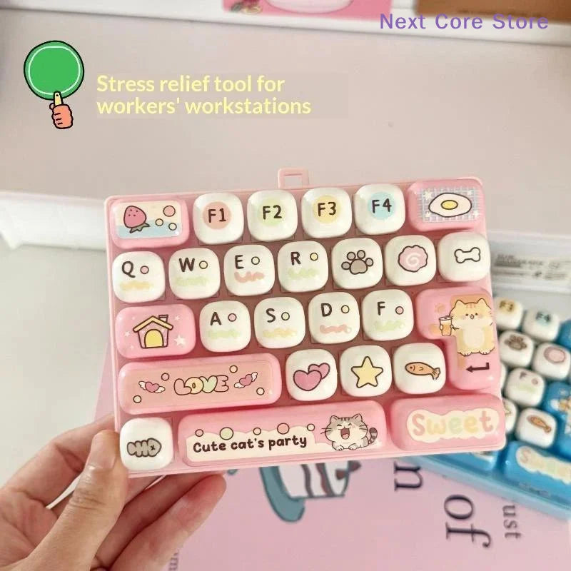 26-Key Mini Keyboard Fidget Toy – Novelty Desk Gift Fidget Desk Toy HIP