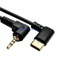 USB-C to 3.5mm Aux Cable – 90° Angled, 30cm Compact USB-C Audio Cable HIP simulation CN