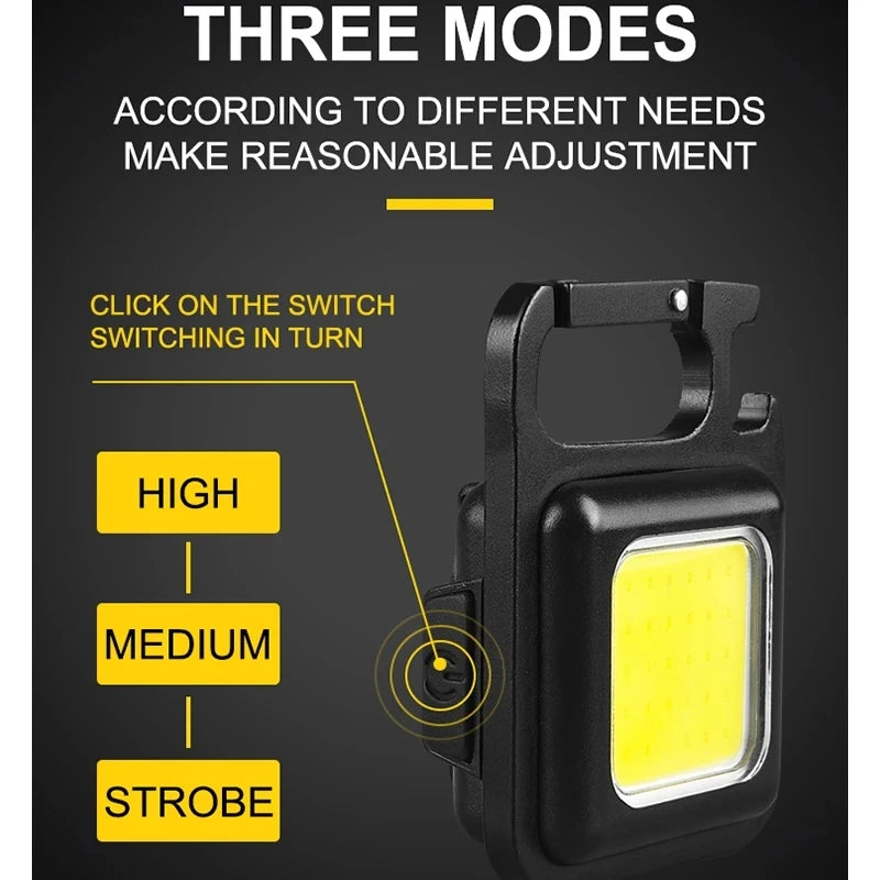 ESMARTER COB LED EDC Keychain Flashlight – Magnetic Multi-Tool LED Keychain Flashlight HIP
