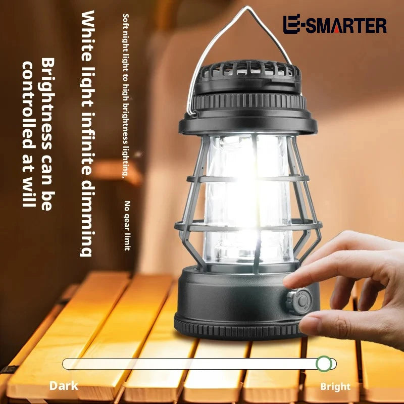 ESMARTER Vintage Rechargeable Camping Lantern | Portable LED Camping Lantern HIP
