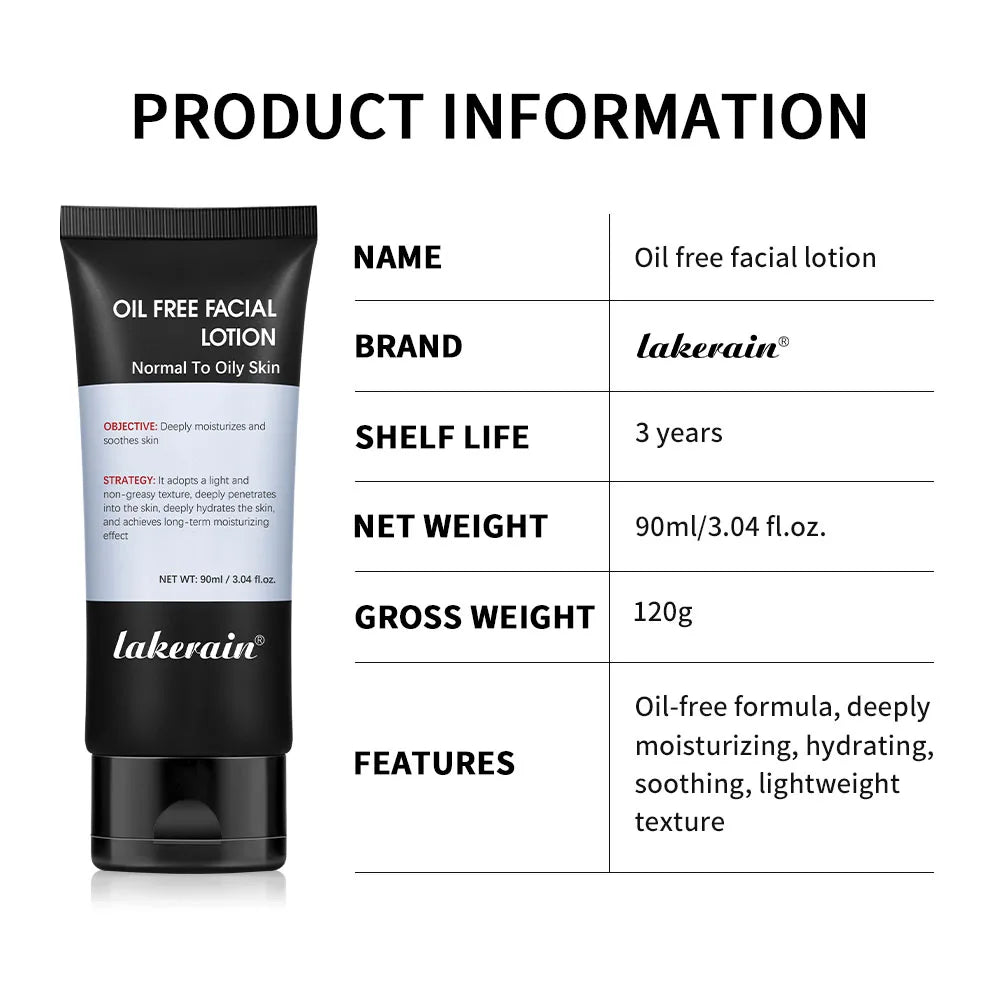 Men’s Hydrating Cream Oil Free Facial Lotion Moisturizer for Normal Oily Skin deeply moisturizing hydrating Skincare Firm skin HIP