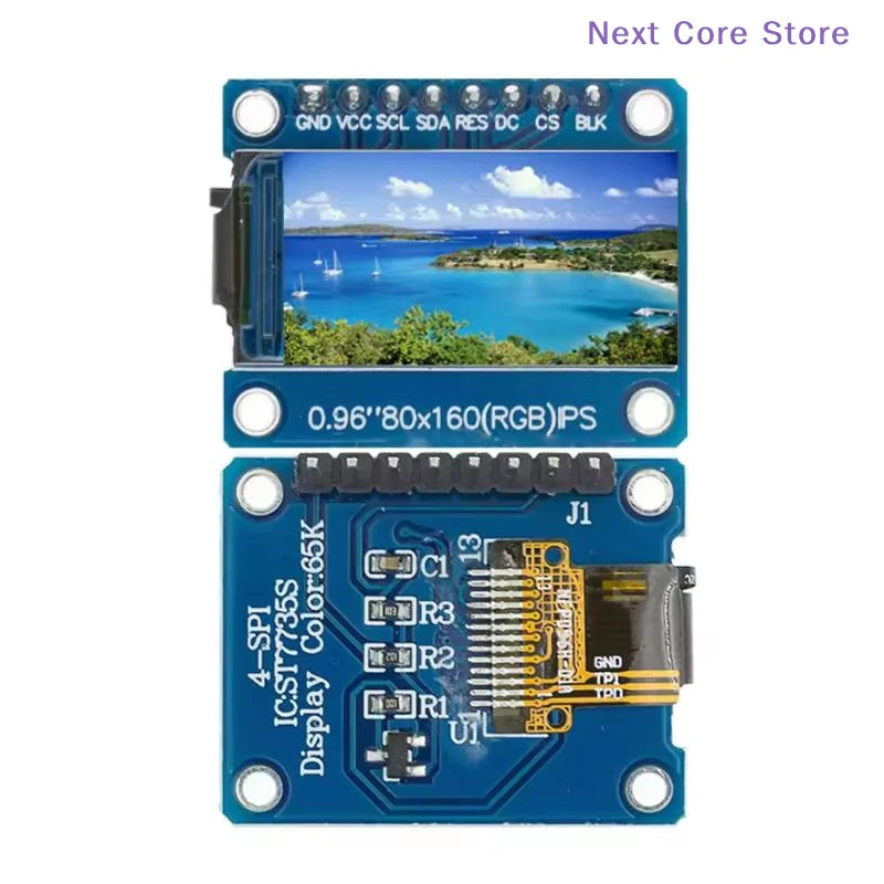 0.96" IPS TFT LCD Display Module 160x80 SPI ST7735S 3.3V LCD Display Module HIP