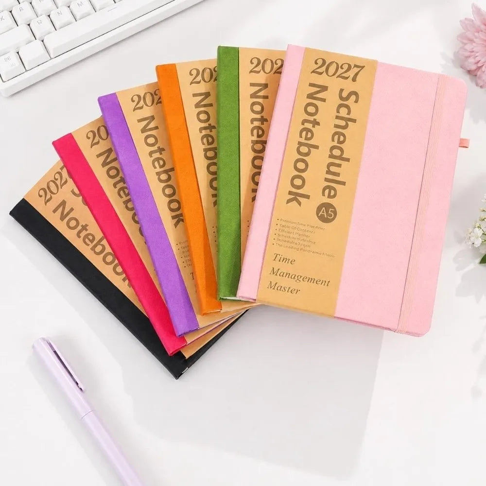 2027 A5 PU Leather Planner Notebook – Daily & Monthly Planner Notebook HIP