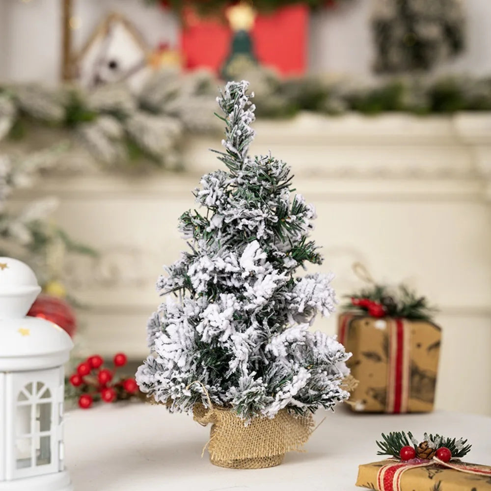 Flocked Mini Christmas Tree – Lifelike Artificial Pine Décor Artificial Christmas Tree HIP 0.6M 30cm
