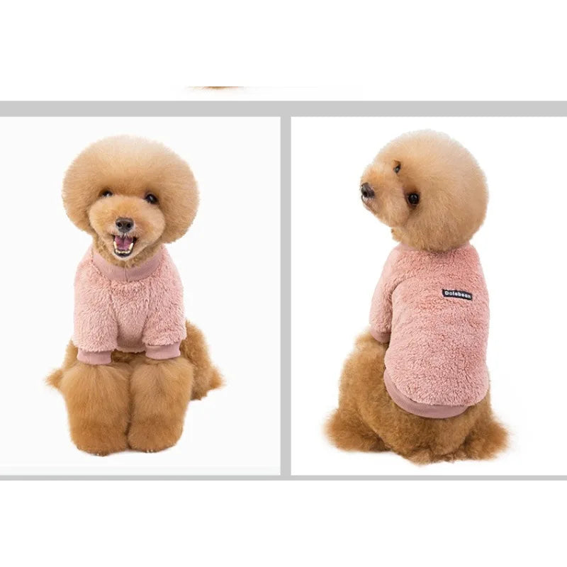 Fleece Winter Dog Coat – Heart Design for Small Breeds Dog Winter Coat HIP