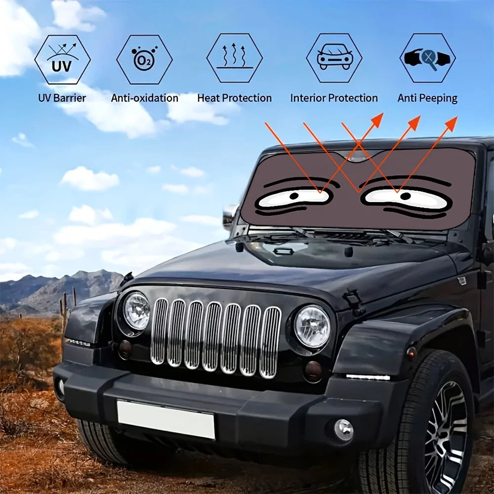 Foldable Cartoon Iris Car Sunshade – Universal Windshield Cover Car Windshield Sunshade HIP