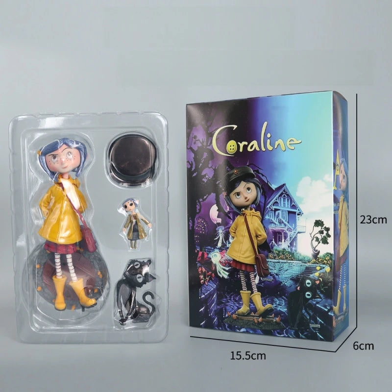 Coraline PVC Statue Figure 19cm – Movie Collectible Model PVC Collectible Figure HIP With Box