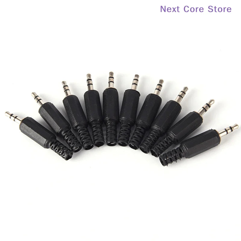 5-Pack 3.5mm Male Audio Plug Stereo Headphone Jack Connector Audio Jack Connector HIP