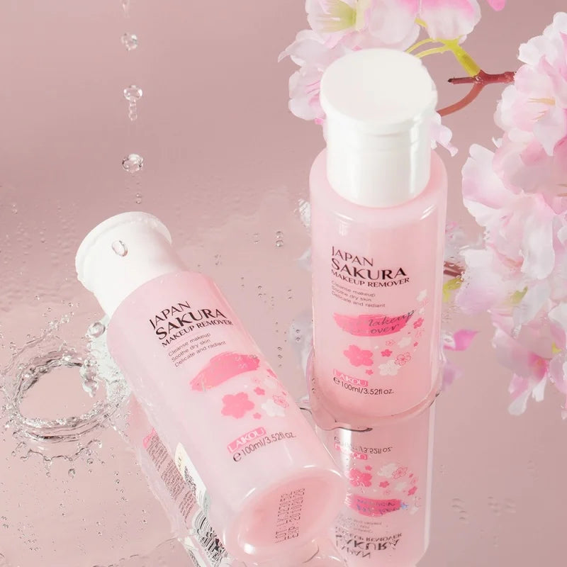 LAIKOU Sakura Makeup Remover Water 100ml – Cherry Blossom Makeup Remover Water HIP