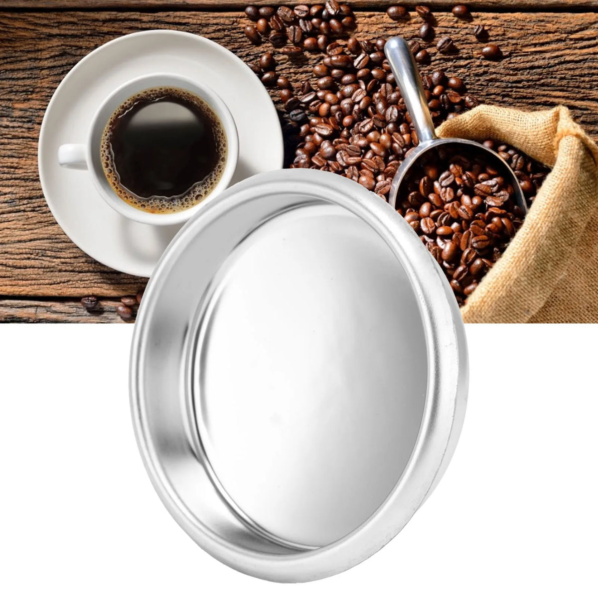 54mm Coffee Machine Stainless Steel Backflush Insert Metal Blind Filter for Breville Sage8 Series 870 Backflush Disk HIP