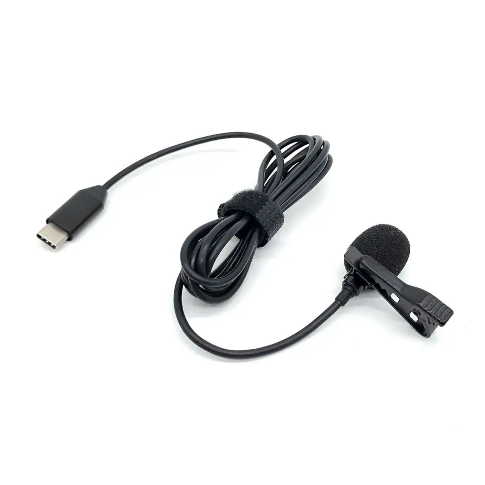 Type-C Lavalier Microphone for Insta360 ONE RS | External Mic Lavalier Microphone HIP black