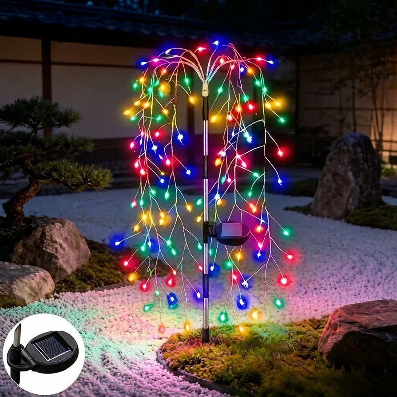 Solar LED Firework Garden Lights – IP65 Waterproof Pathway Solar Garden Lights HIP RGB 1pcs