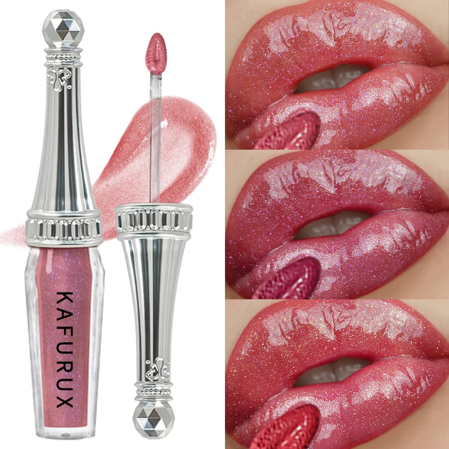 KAFURUX 6-Color Glitter Liquid Lip Gloss – Shimmer Shine Set Glitter Lip Gloss Set HIP