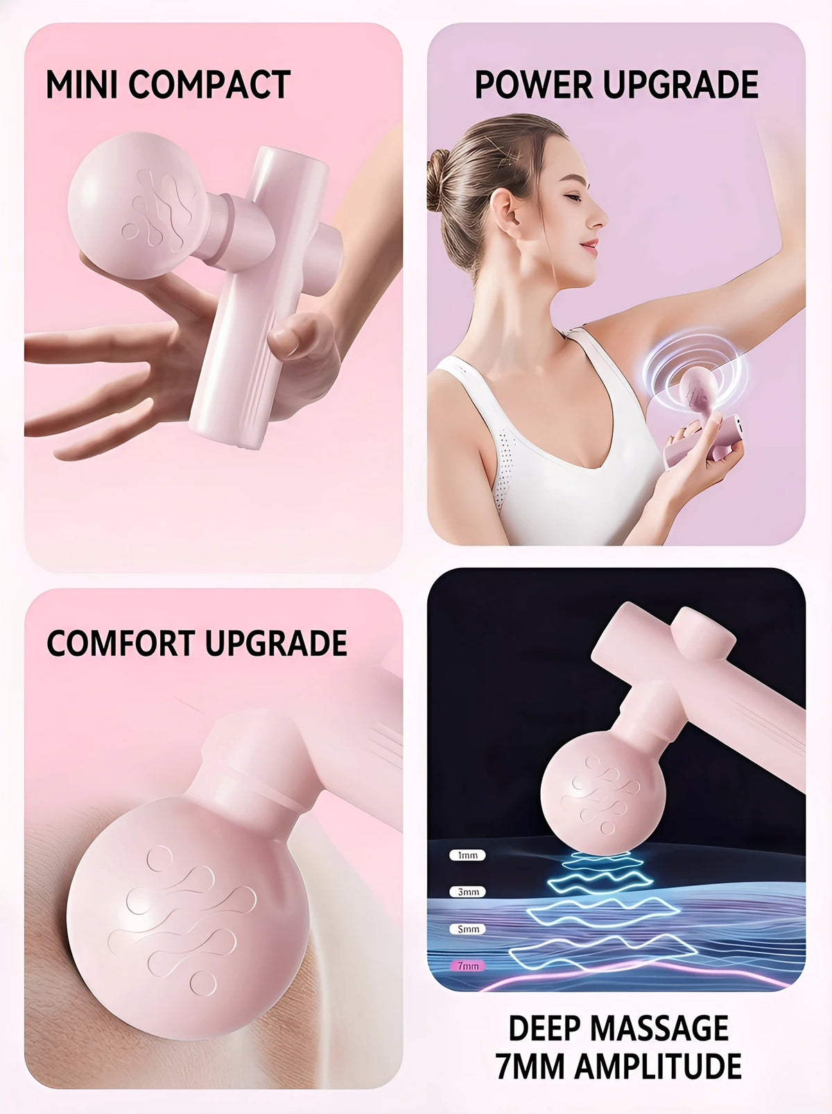 Compact Percussion Massage Gun – Body, Back & Neck | AXH Percussion Massage Gun HIP