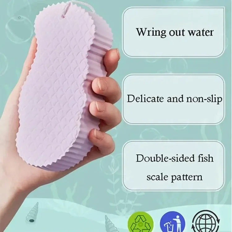 Soft Sponge Body Scrubber – Exfoliating Shower Bath Brush Bath Body Scrubber HIP