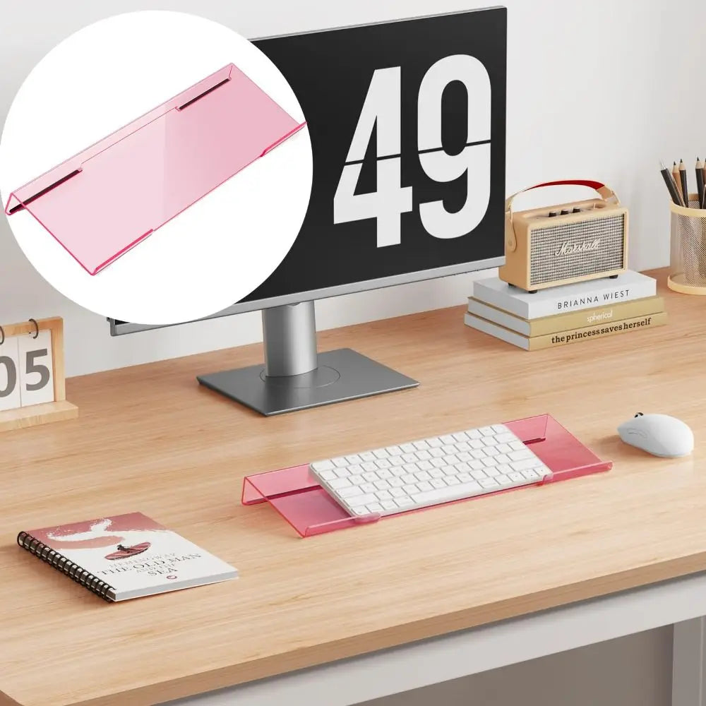 17" Acrylic Ergonomic Keyboard Riser Stand – Non-Slip Wrist Rest Keyboard Riser Stand HIP