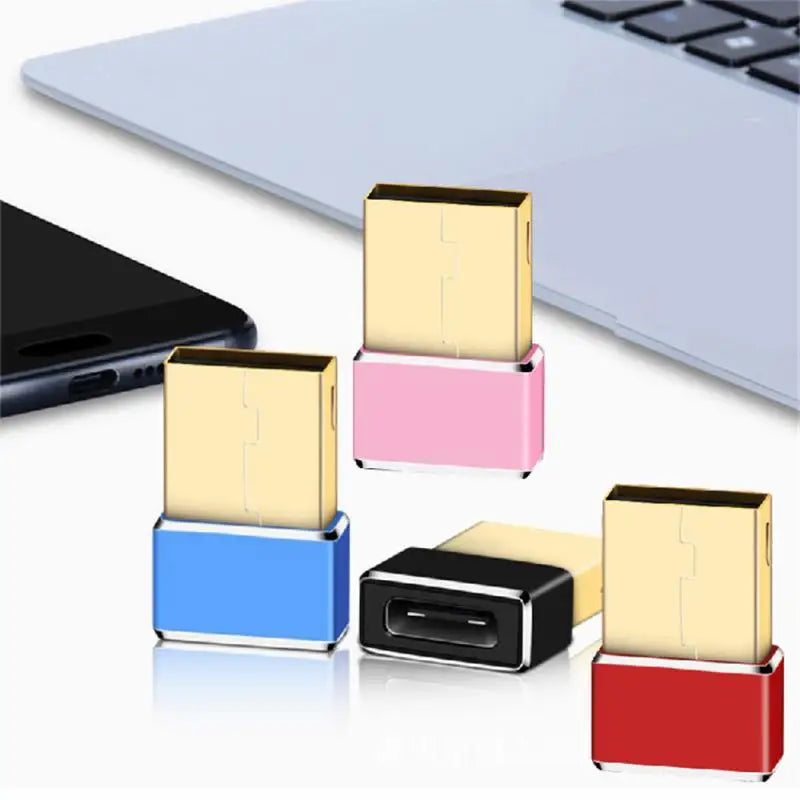 USB-A to USB-C Aluminum Adapter Converter – 1–5 Pack USB Adapter HIP