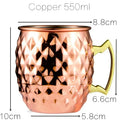 550ml Hammered Copper Moscow Mule Mug – Beer & Cocktail Cup Cocktail Beer Mug HIP 1pcs Copper D 550ml