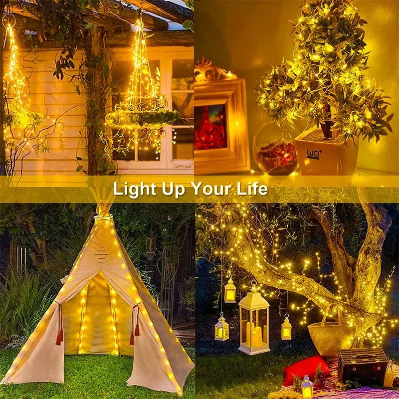Solar LED Fairy String Lights Outdoor – 400 LEDs, IP65 Solar String Lights HIP