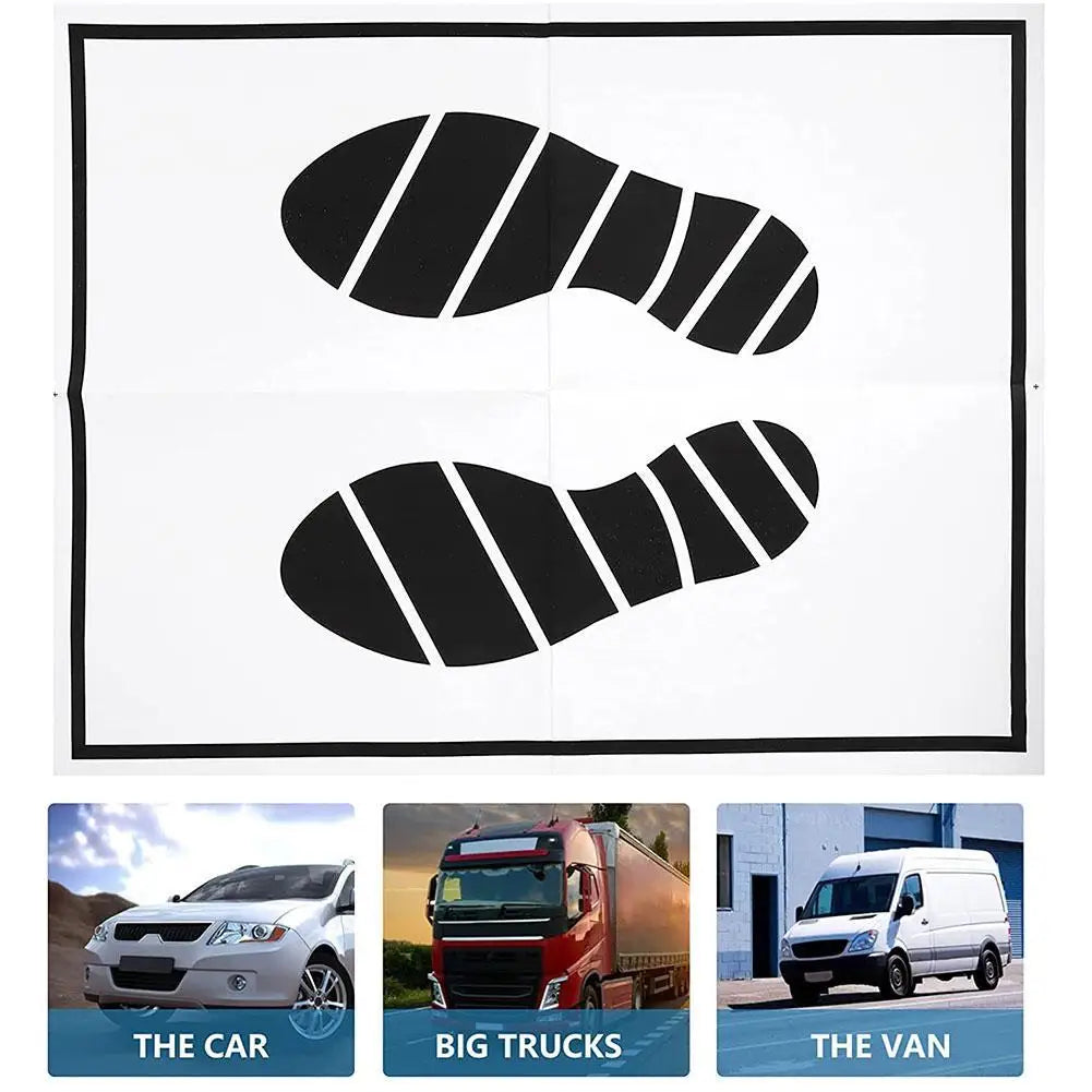 25/50/100 pcs Disposable Car Foot Mats Portable Paper Vehicle Foot Pads For Protection Disposable Car Mat Paper Anti-dirty Mat HIP