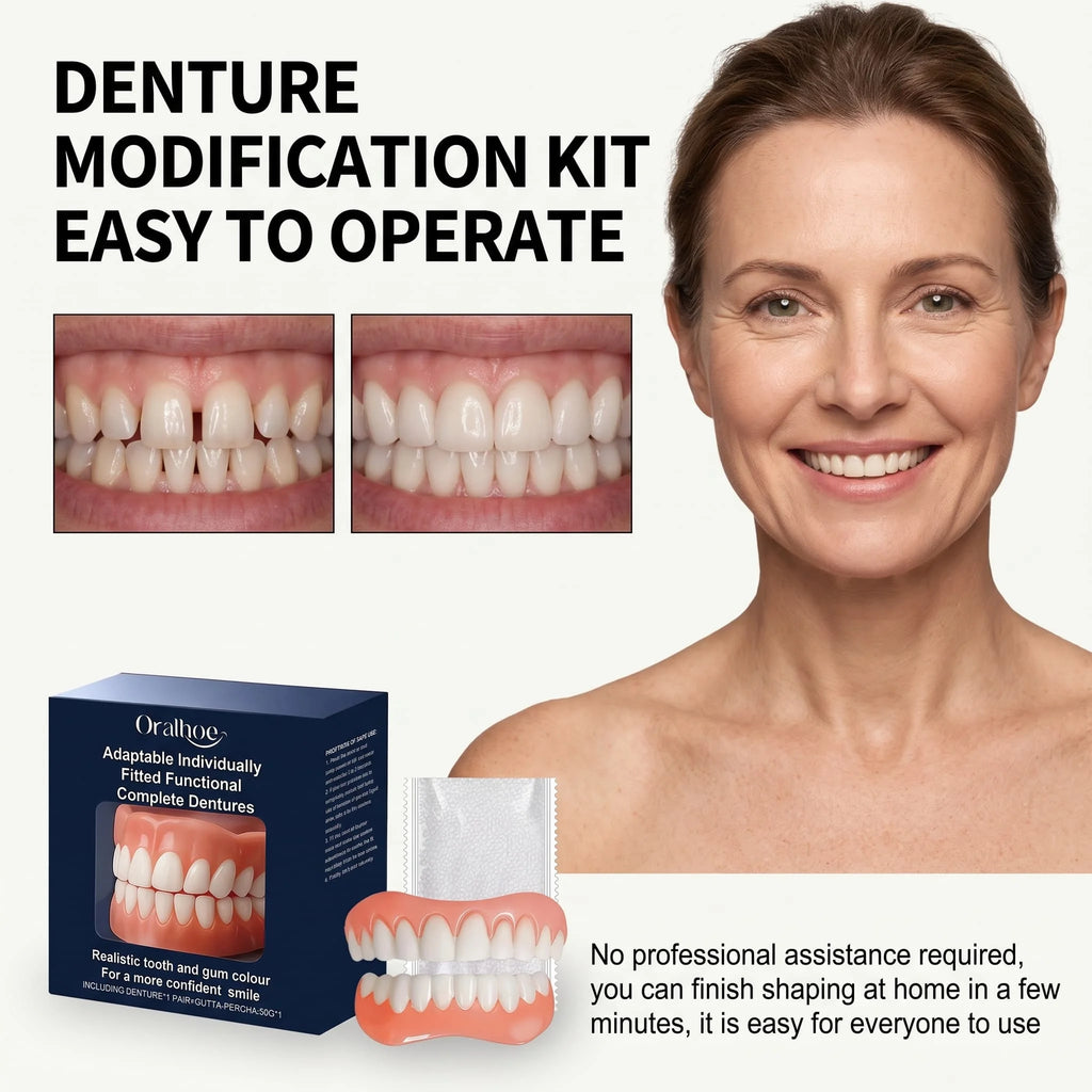 Moldable Denture Repair Kit – Temp Tooth Gap Filler Set Denture Repair Kit HIP
