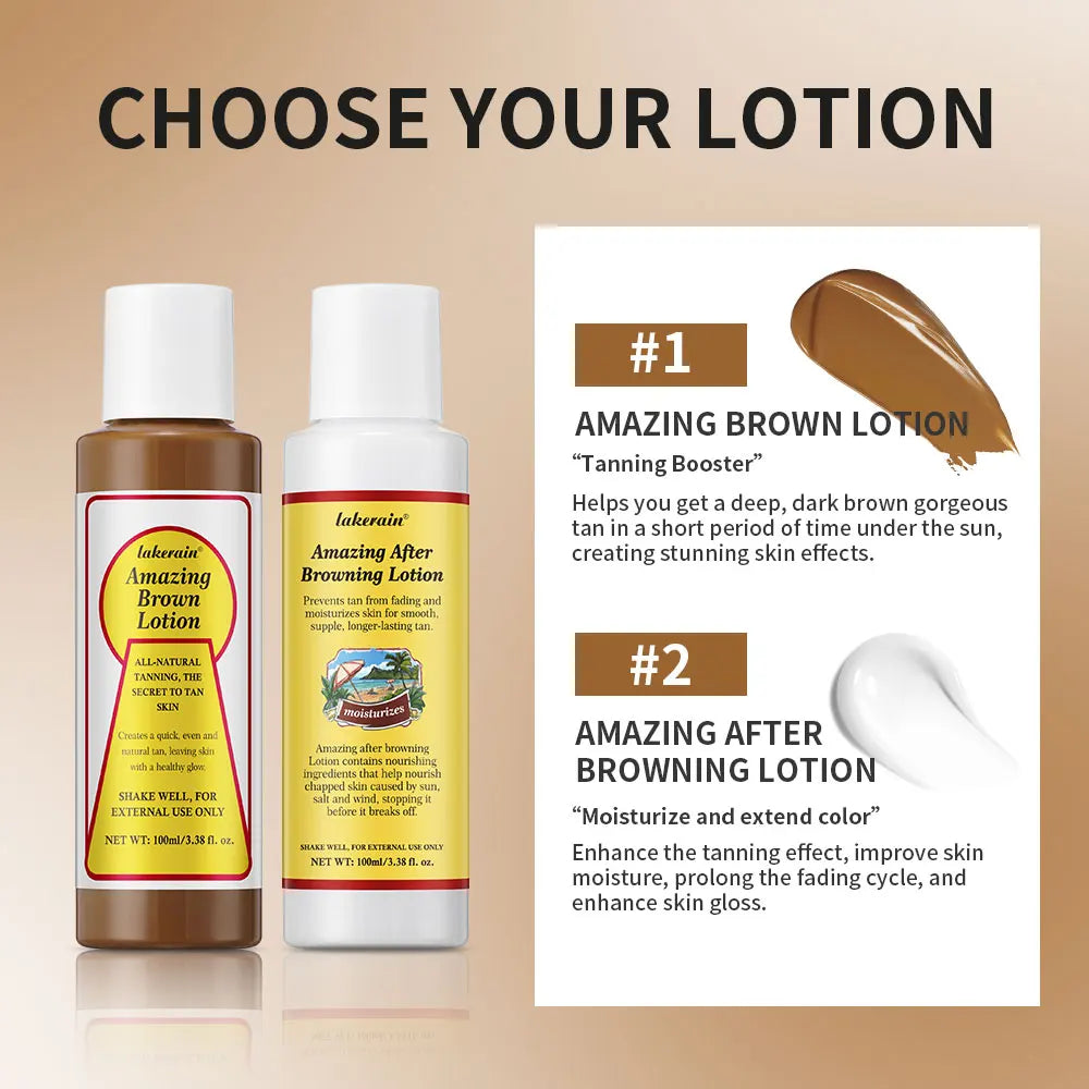 Bronze Before and After Browning Lotion Long-Lasting Brown Lotion Tan Lotion Texture Tanning Booster Waterproof Coconut Makeup HIP