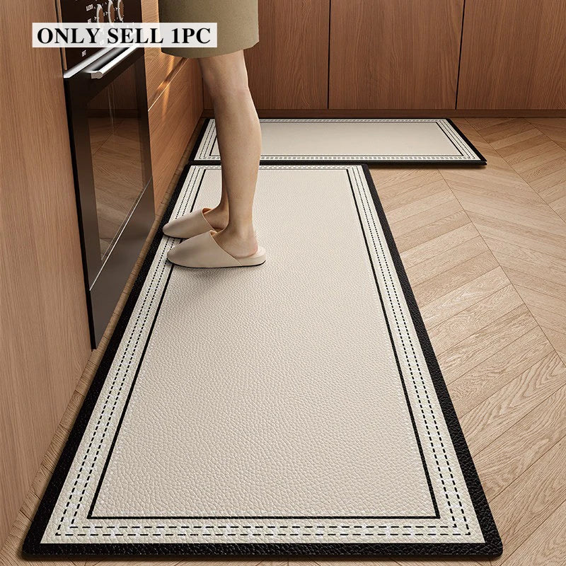 PVC Leather Kitchen Floor Mat – Waterproof & Non-Slip Rug Kitchen Floor Mat HIP GU6117-P 1pc 40x180cm