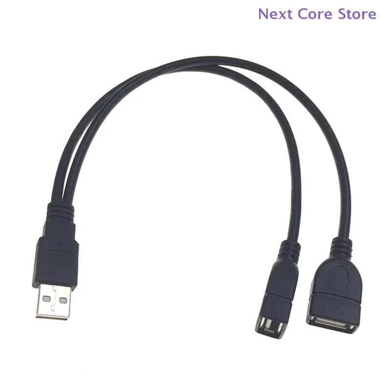 USB 2.0 1 Male to 2 Female Splitter Cable – 15cm/30cm USB Splitter Cable HIP