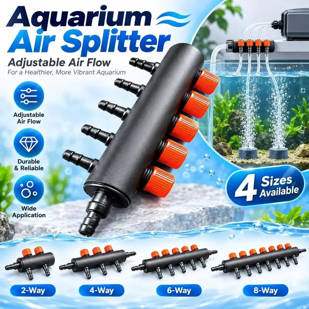 Fish Tank Oxygen Pump Pipe Splitter Regulating Valve Aquarium Air Pump Hose Splitter Distributor Booster Pump Adapter Accessory HIP