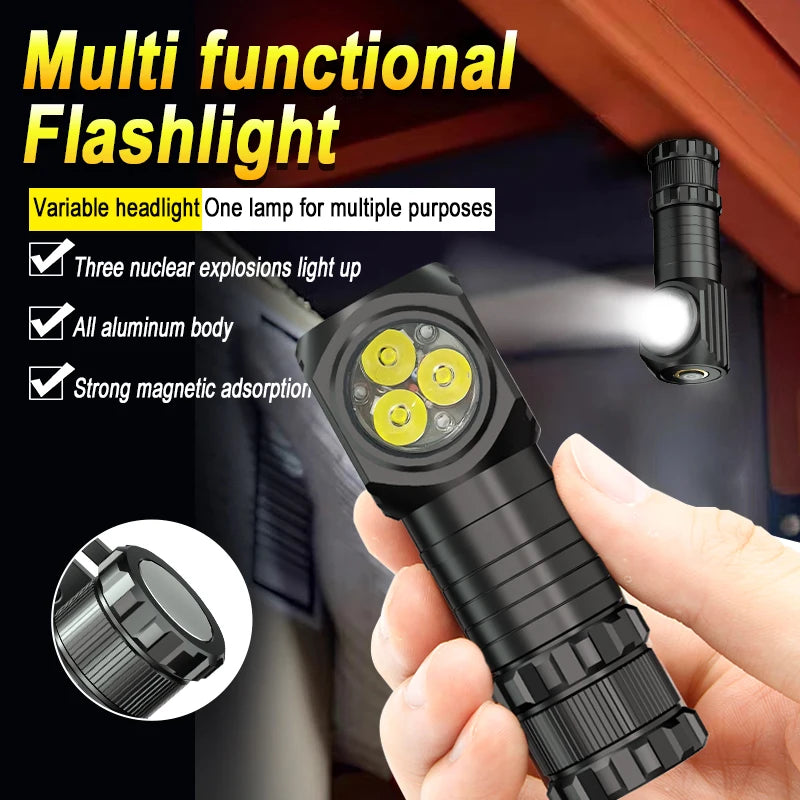 ESMARTER 3-LED Mini Headlamp 3000LM Rechargeable Waterproof Torch LED Headlamp HIP