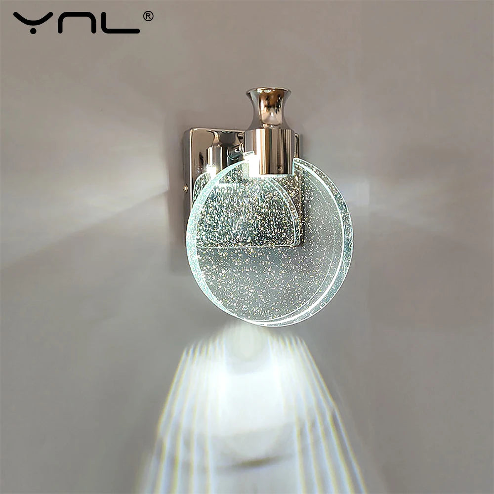 Modern Crystal LED Wall Lamp – Bedroom & Living Room Light Crystal Wall Lamp HIP