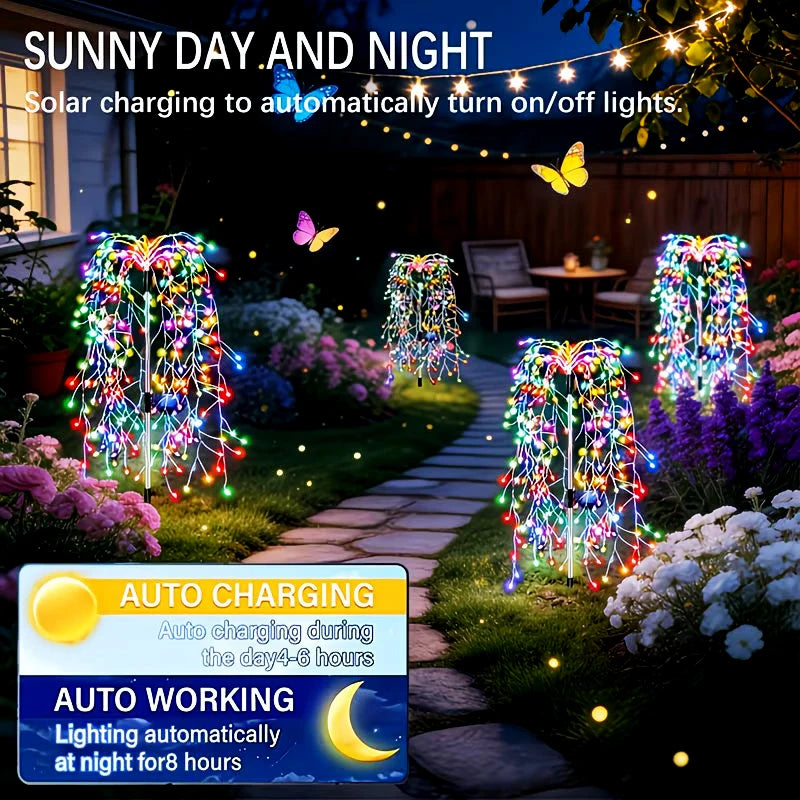Solar LED Firework Garden Lights – IP65 Waterproof Pathway Solar Garden Lights HIP