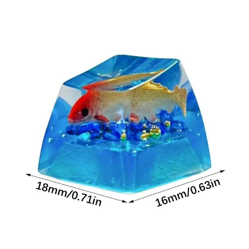 Handcrafted Fish Resin Keycap – 4 Colors | Mechanical Keyboard Artisan Keycap HIP