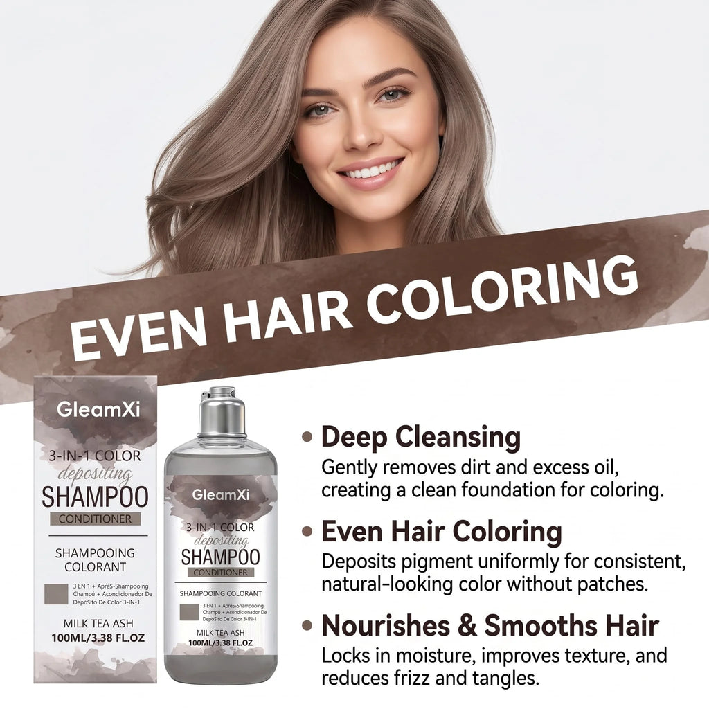 3-in-1 Hair Dye Shampoo – Colour, Cleanse & Smooth Frizz Hair Dye Shampoo HIP