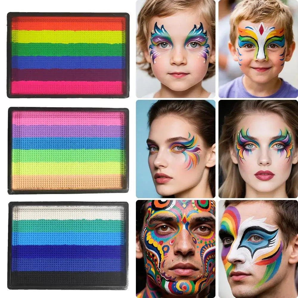 Rainbow Face & Body Paint Palette – Washable Non-Toxic 25g Face & Body Paint HIP
