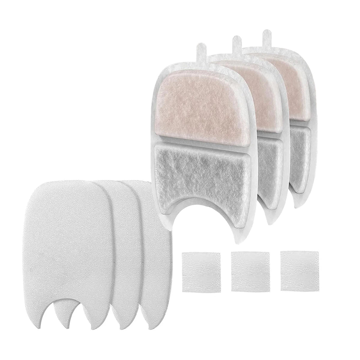 Replacement Filters +Sponges Replacement Pet Water Fountain Filter for 4L Wilreless Stainless Steel Cat Drinking Water Dispenser HIP 3pcs 1set 1set
