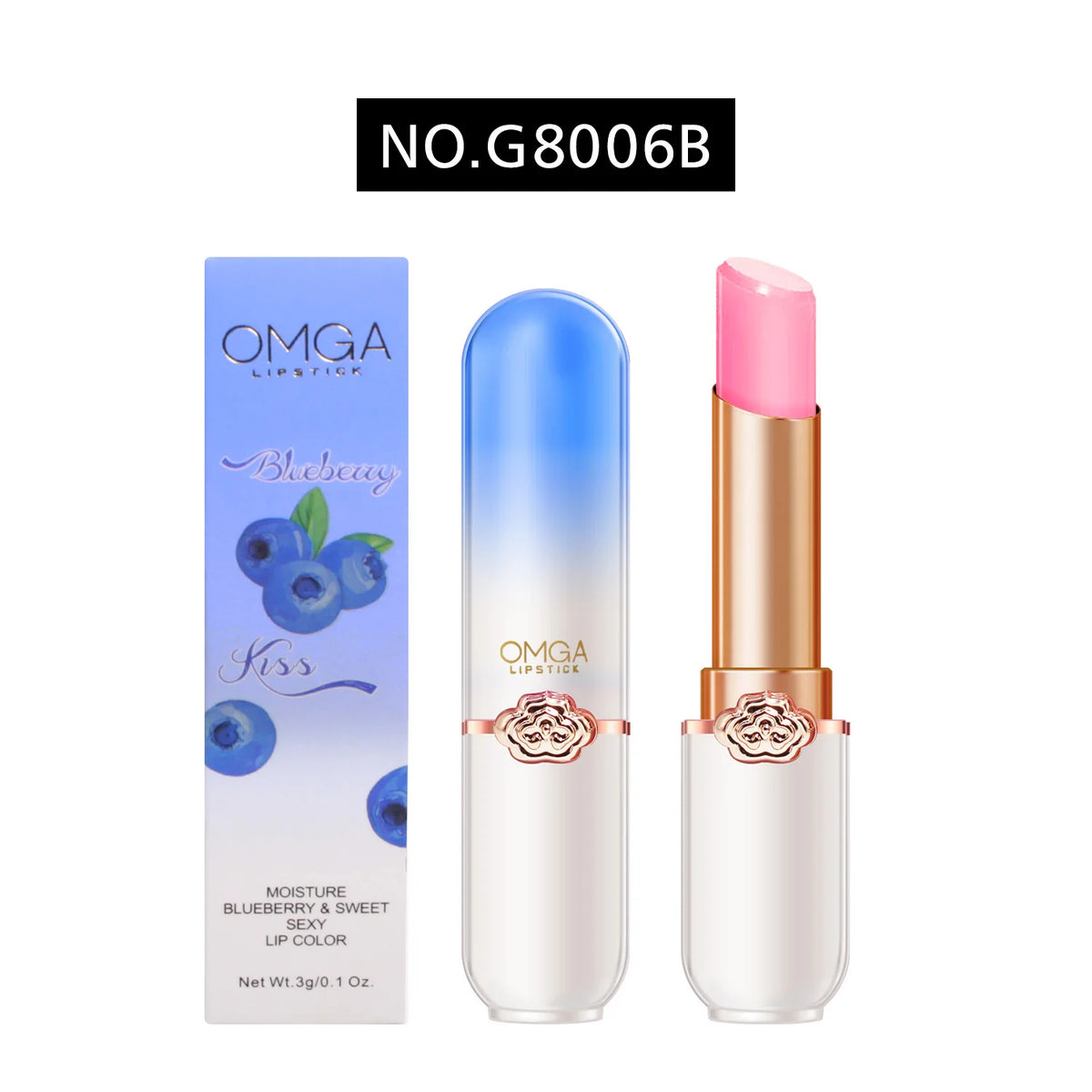 Peach Color Lip Balm Crystal Temperature Change Lipstick Girl Moisturizing LongLasting Lip Gloss Makeup Lip Care Repair Cosmetic HIP Blueberry