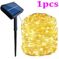 300 LED Solar String Lights – IP65 Waterproof, 8 Modes Solar String Lights HIP warm 1pcs None 100LEDS 12m