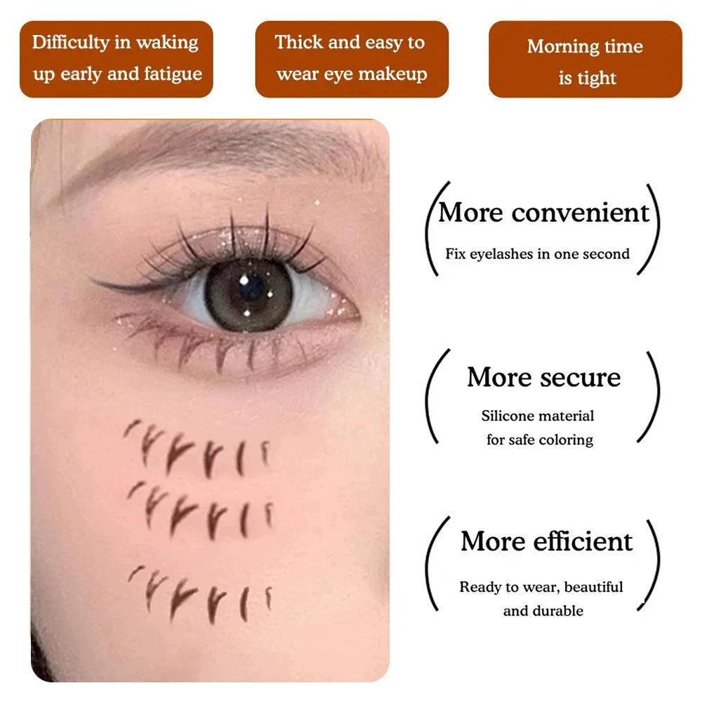 False Eyelash Stamp Natural Lower Eyelash Extensions Makeup Tool Under Eyelash Makeup Stamp Mascara Stick HIP