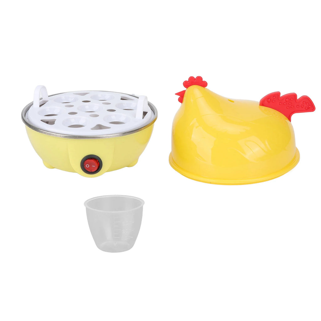 Electric Egg Cooker Multifunction Chicken Shape Rapid Egg Boiler 7 Egg Capacity Automatic Shut Off Mini Breakfast Machine HIP