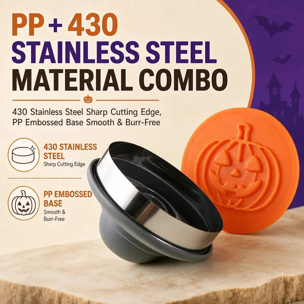 DIY Cookie Pattern Molds Holiday Halloween Party Making Christmas Baking Mold Stainless Steel Magnetic Cookie Embosser Set HIP