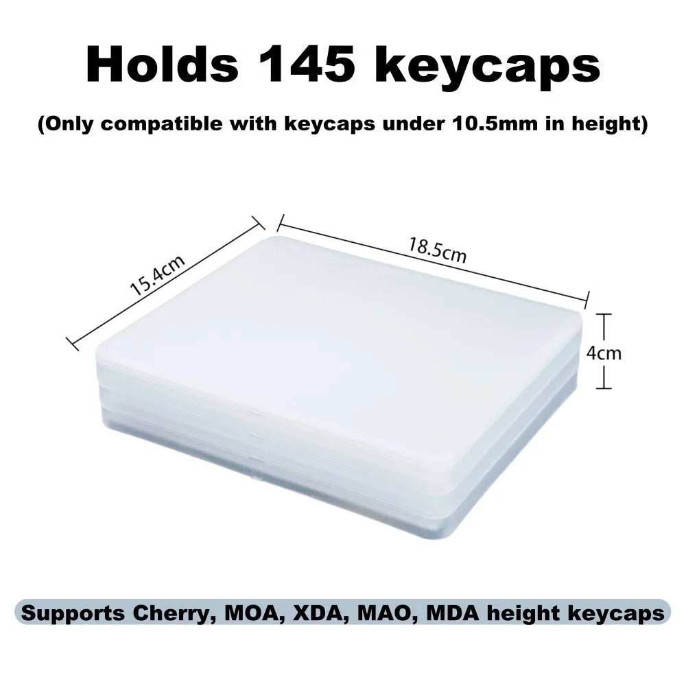 Stackable Keycap Storage Case – 3-Layer Dustproof, 145 Keys Keycap Storage Case HIP As Shown