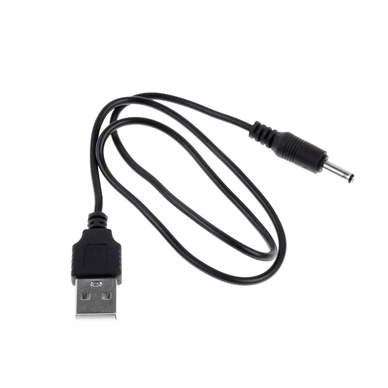 USB Male to 3.5mm DC Charging Cable 60cm – Black USB Charging Cable HIP Style1