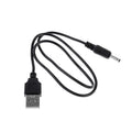 USB Male to 3.5mm DC Charging Cable 60cm – Black USB Charging Cable HIP Style1