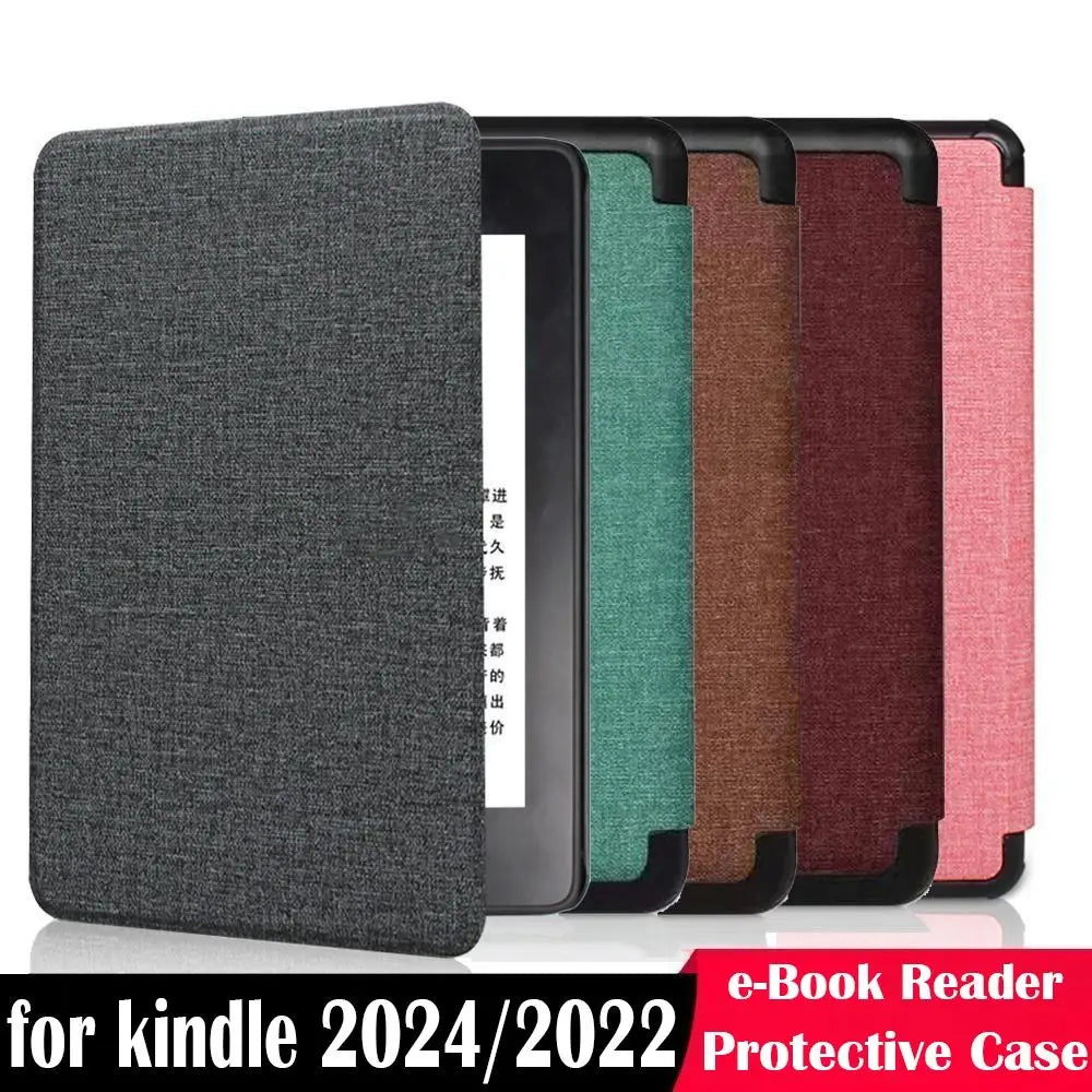 Kindle 2024 12th Gen Folio Case – Auto Sleep/Wake PU Leather E-Reader Folio Case HIP