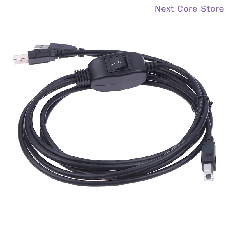 2-in-1 USB-A to USB-B Printer Splitter Cable – 2M 480Mbps USB Printer Cable HIP