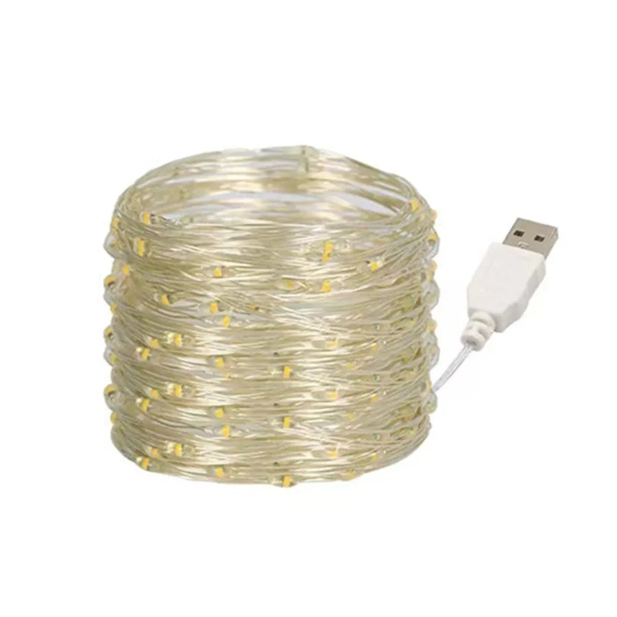 USB Copper Wire Fairy String Lights 10M 20M Waterproof LED LED Fairy String Lights HIP